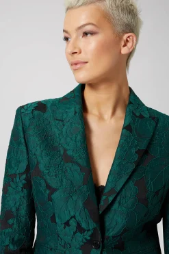 Woman|Style·Icons|Twisted Tailor Gillian Skinny Fit Green Floral Suit