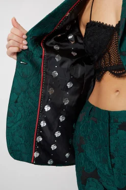 Woman|Style·Icons|Twisted Tailor Gillian Skinny Fit Green Floral Suit