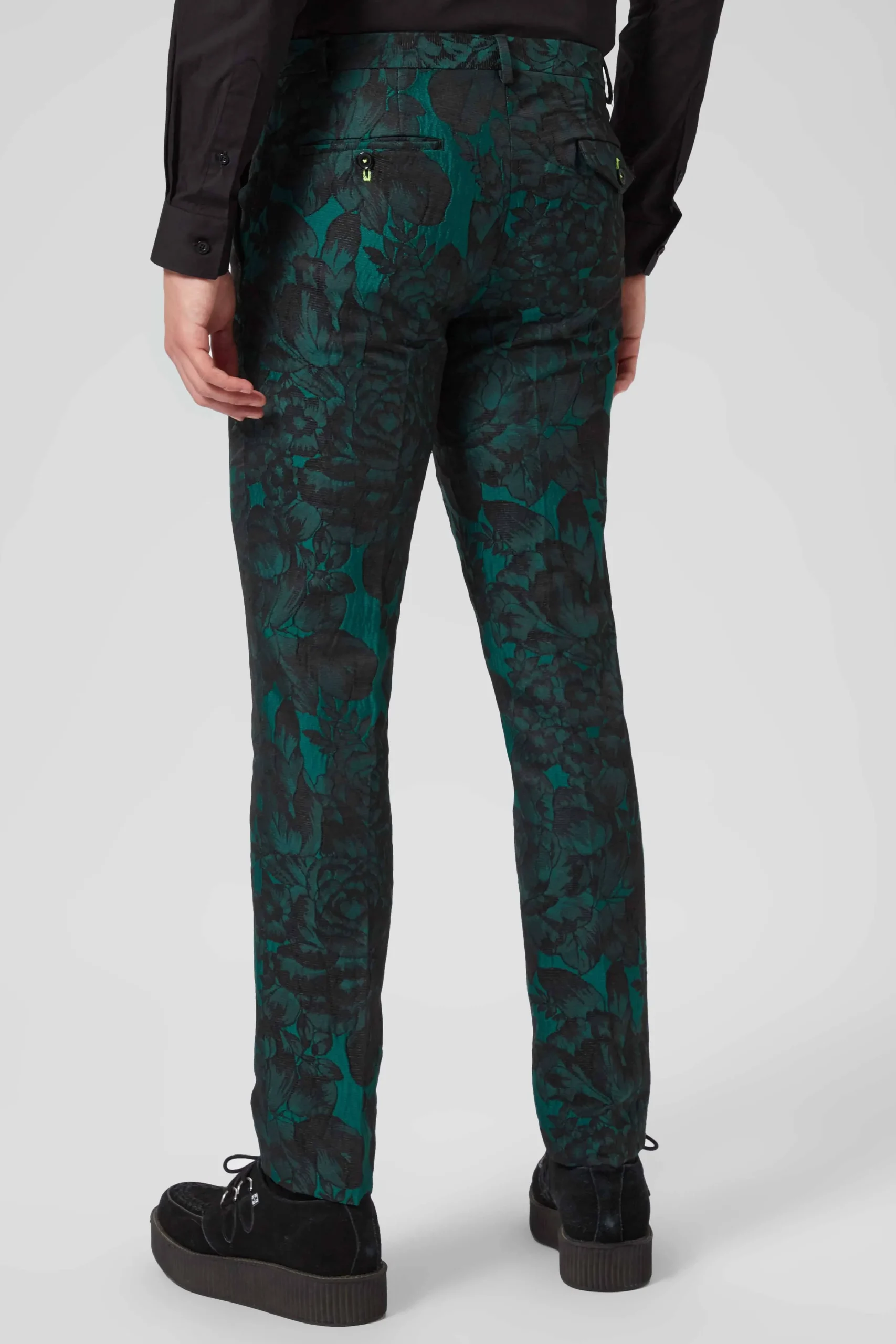 Trousers·Floral Trousers|Twisted Tailor Gilmour Skinny Fit Green Floral Trousers