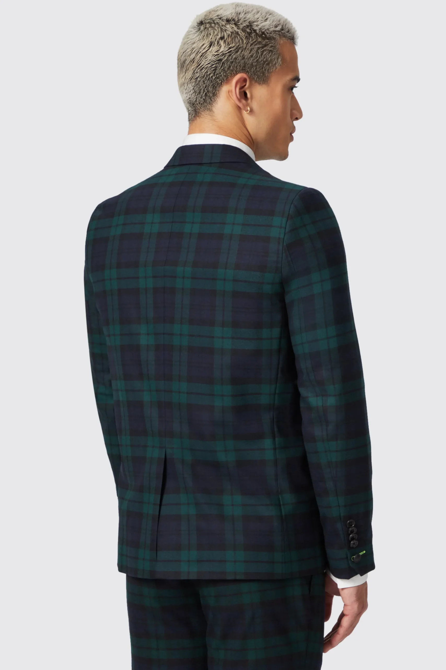 Jackets·Casual Jackets|Jackets·Party Jackets|Twisted Tailor Ginger Skinny Fit Green Tartan Jacket