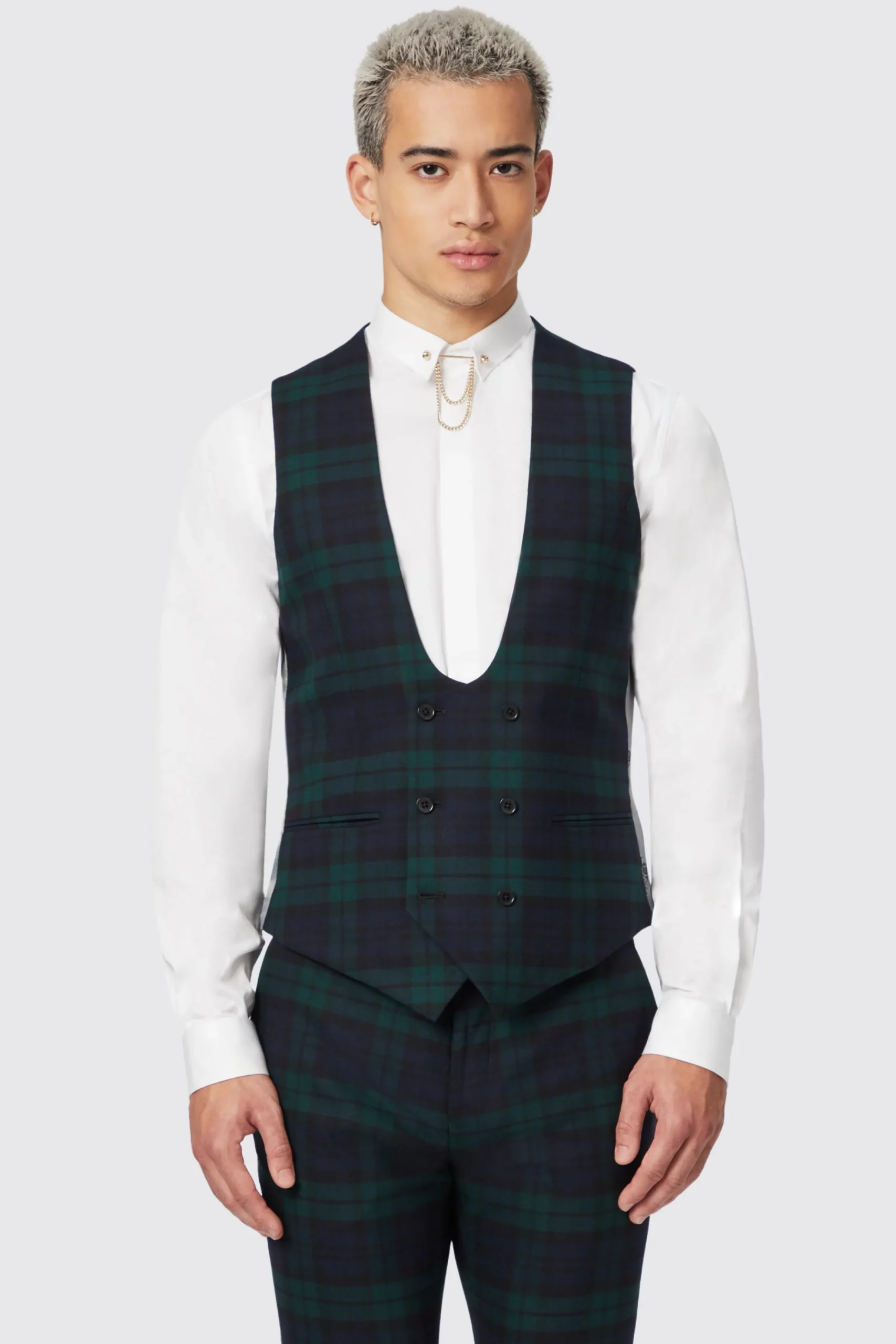 Style·Tartan Suits|Style·3 Piece Suits|Twisted Tailor Ginger Skinny Fit Green Tartan Suit
