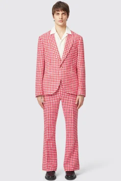 Jackets·Party Jackets|Twisted Tailor Gittings Slim Fit Red Boucle Cotton Jacket