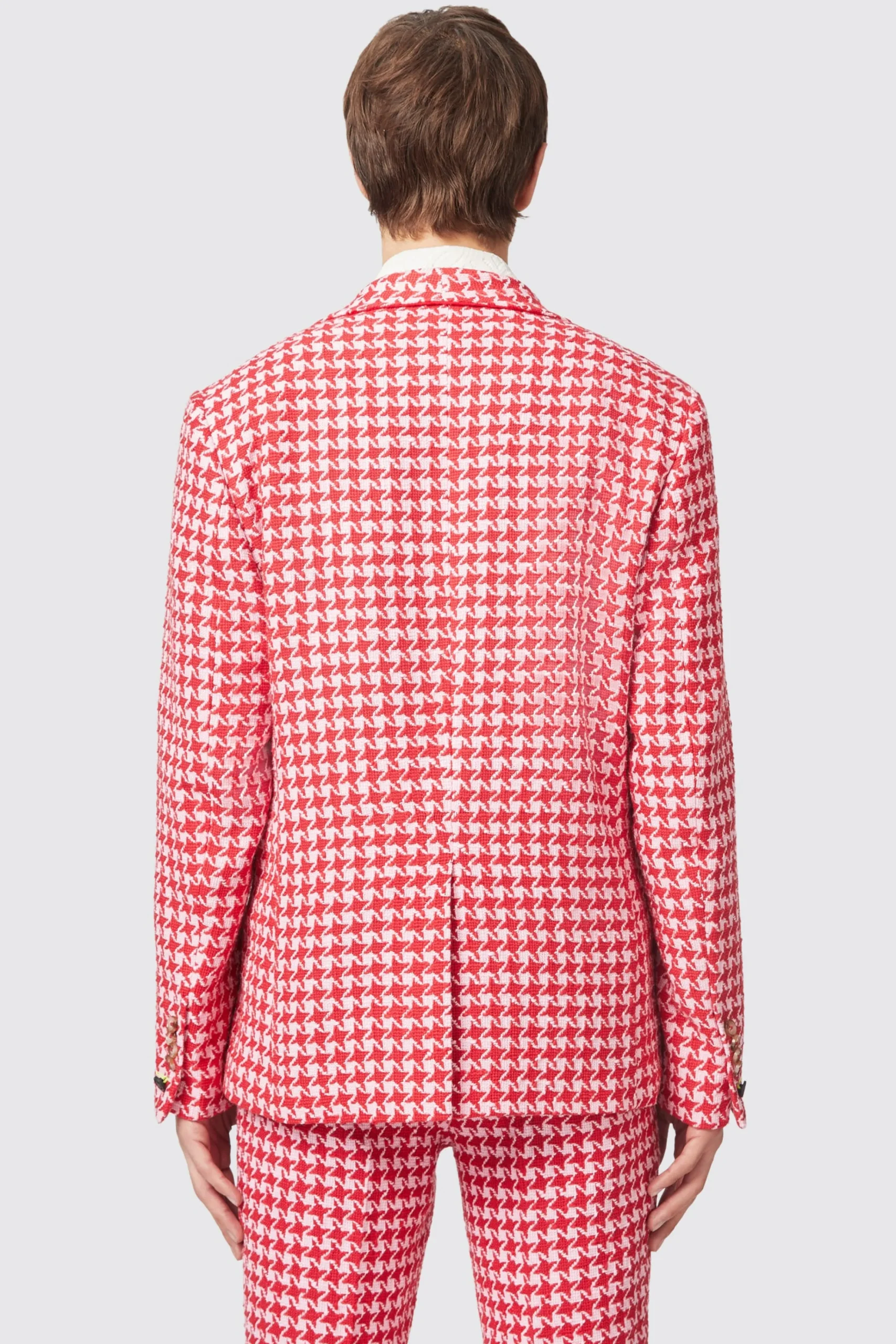 Jackets·Party Jackets|Twisted Tailor Gittings Slim Fit Red Boucle Cotton Jacket