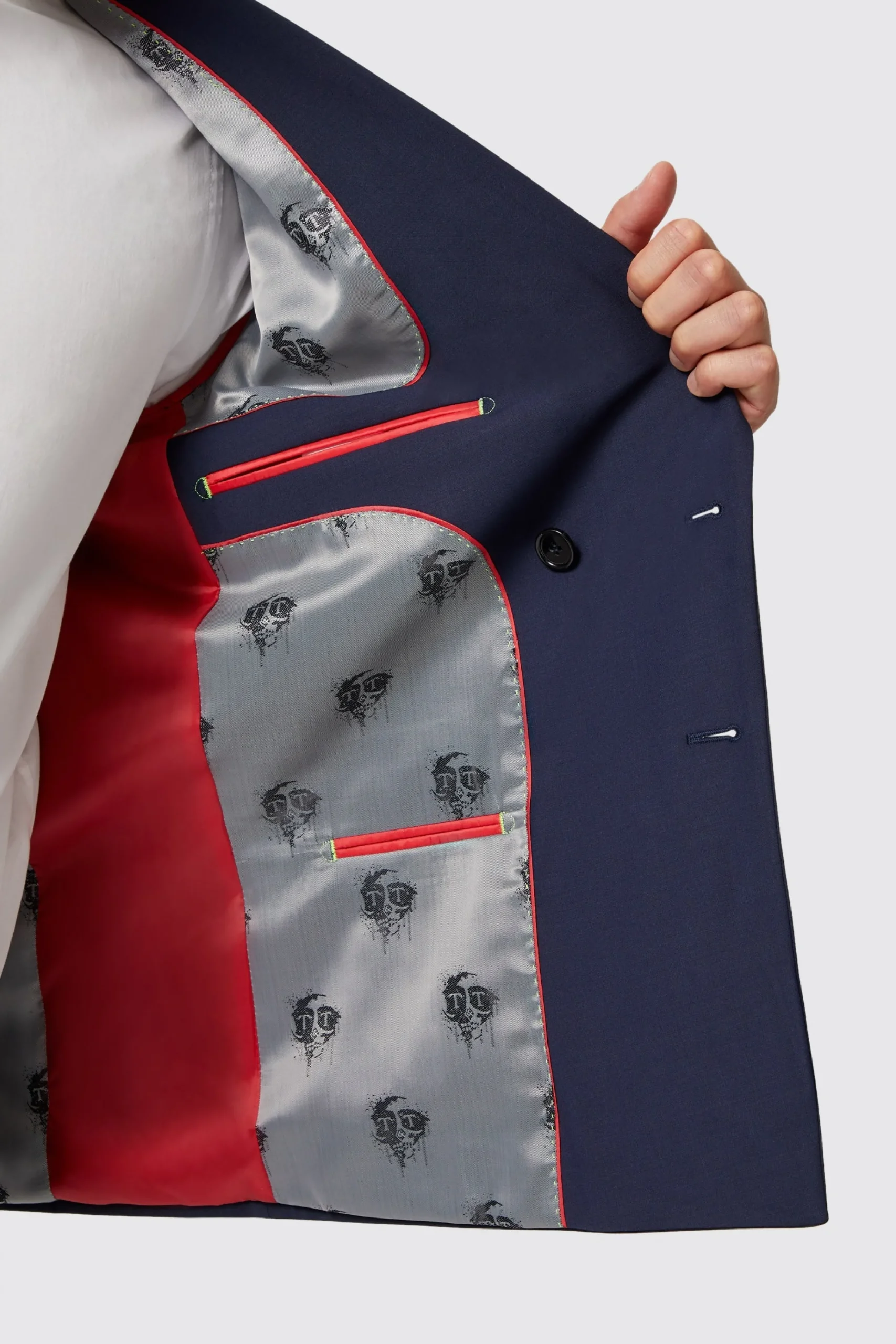 Style·Double Breasted Suits|Occasion·Groomsmen Suits|Twisted Tailor Harwood Slim Fit Navy Double Breasted Wool Suit