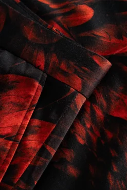 Style·Floral Suits|Style·Bold Prints|Twisted Tailor Heron Slim Fit Red Floral Cotton Suit