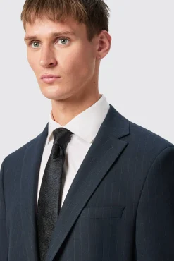 Jackets·Work Jackets|Twisted Tailor Hodge Slim Fit Navy Pinstripe Jacket