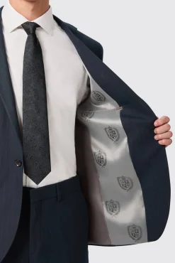 Style·Plain Suits|Occasion·Groomsmen Suits|Twisted Tailor Hodge Slim Fit Navy Pinstripe Suit