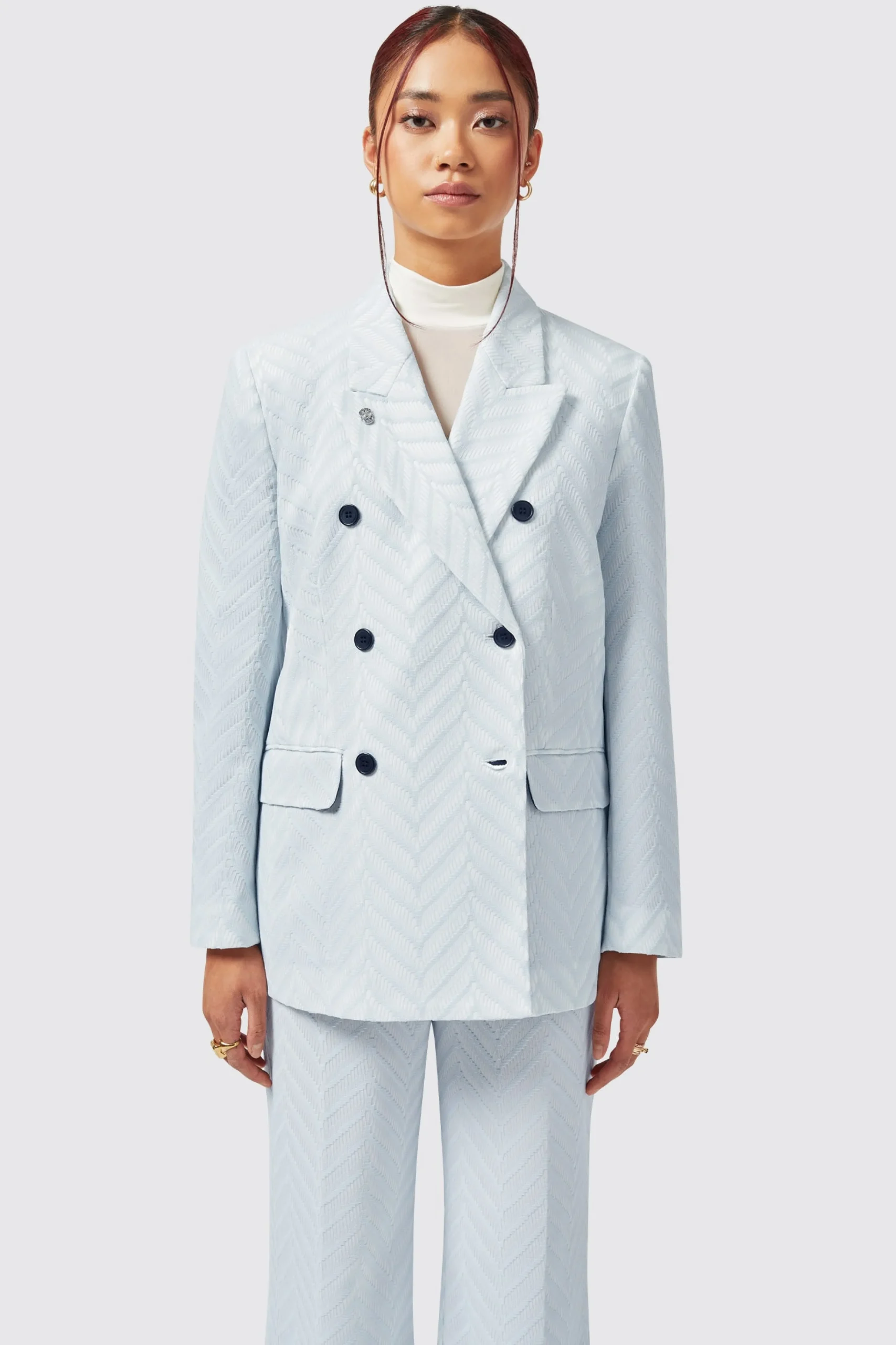 Woman|Twisted Tailor Iris Slim Fit Blue Jacket