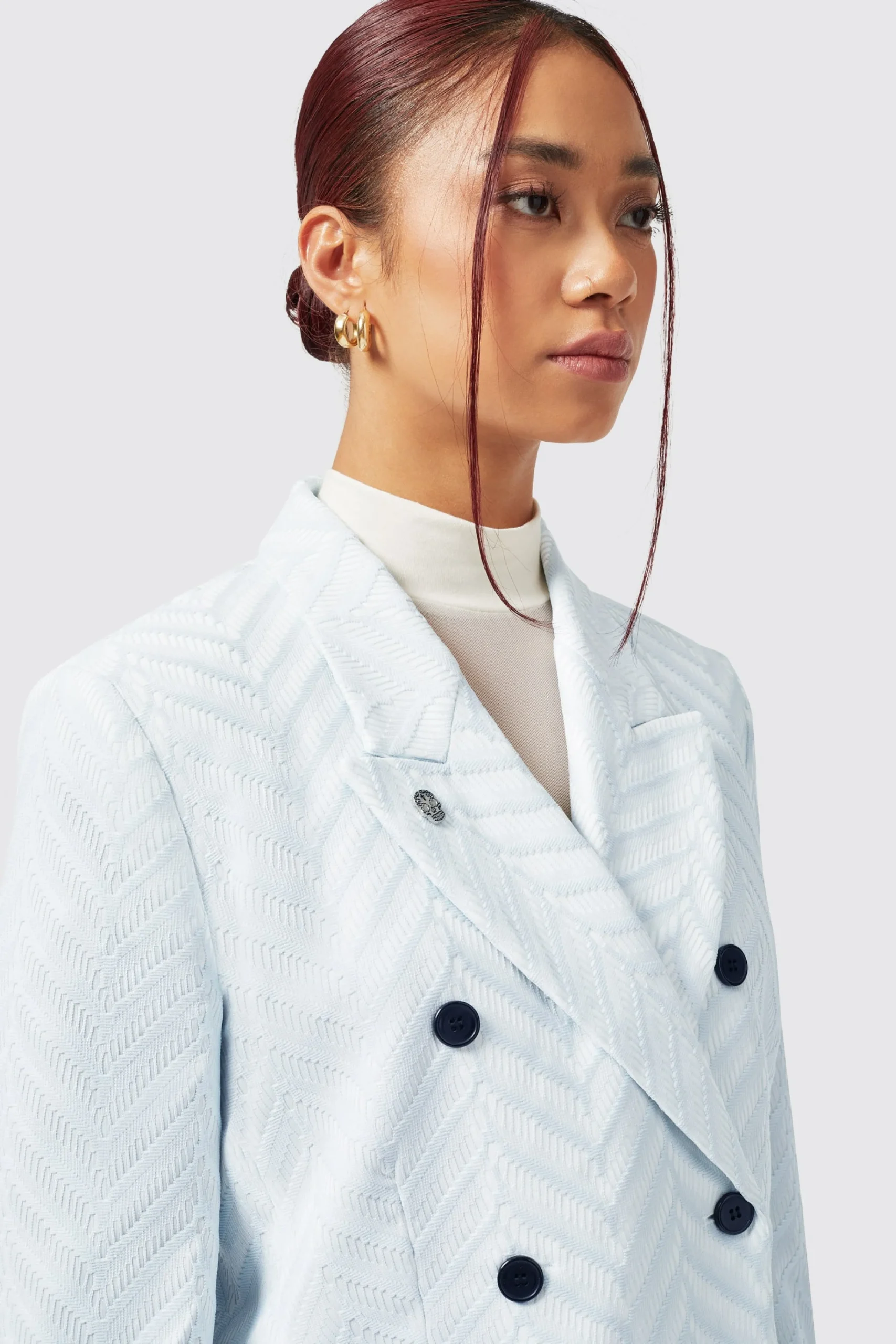 Woman|Twisted Tailor Iris Slim Fit Blue Jacket