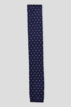 Suit Accessories·Ties|Twisted Tailor Jagger Tie Navy Spot