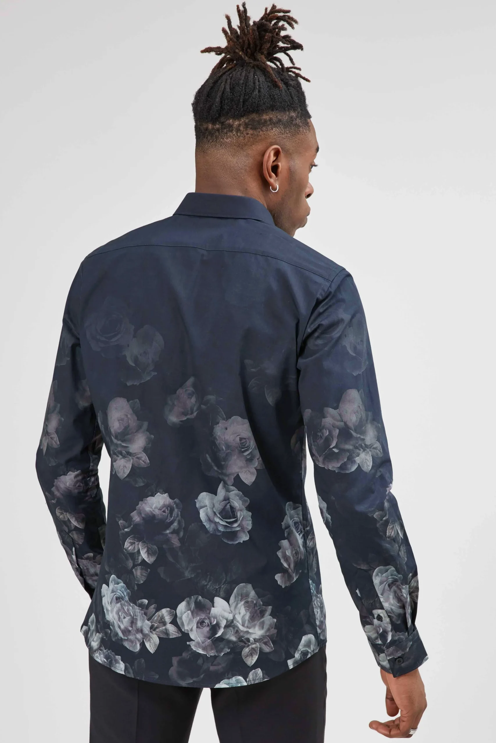 Style·Patterned Shirts|Style·Floral Shirts|Twisted Tailor Kember Slim Fit Blue Floral Shirt