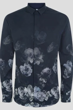 Style·Patterned Shirts|Style·Floral Shirts|Twisted Tailor Kember Slim Fit Blue Floral Shirt