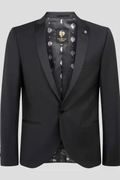 Jackets·Party Jackets|Twisted Tailor Kingdon Skinny Fit Black Dinner Jacket