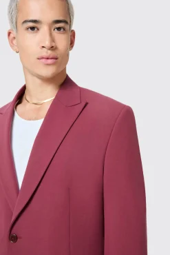 Unisex|Jackets·Work Jackets|Twisted Tailor Lavoir Oversized Burgundy Jacket