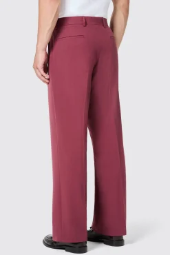 Trousers·Casual Trousers|Trousers·Work Trousers|Twisted Tailor Lavoir Oversized Burgundy Trousers