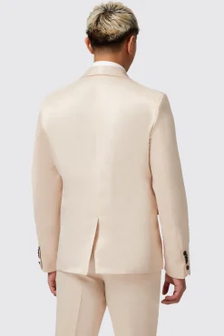 Occasion·Party Suits|Twisted Tailor Lewis Skinny Fit Double Breasted Beige Sateen Suit