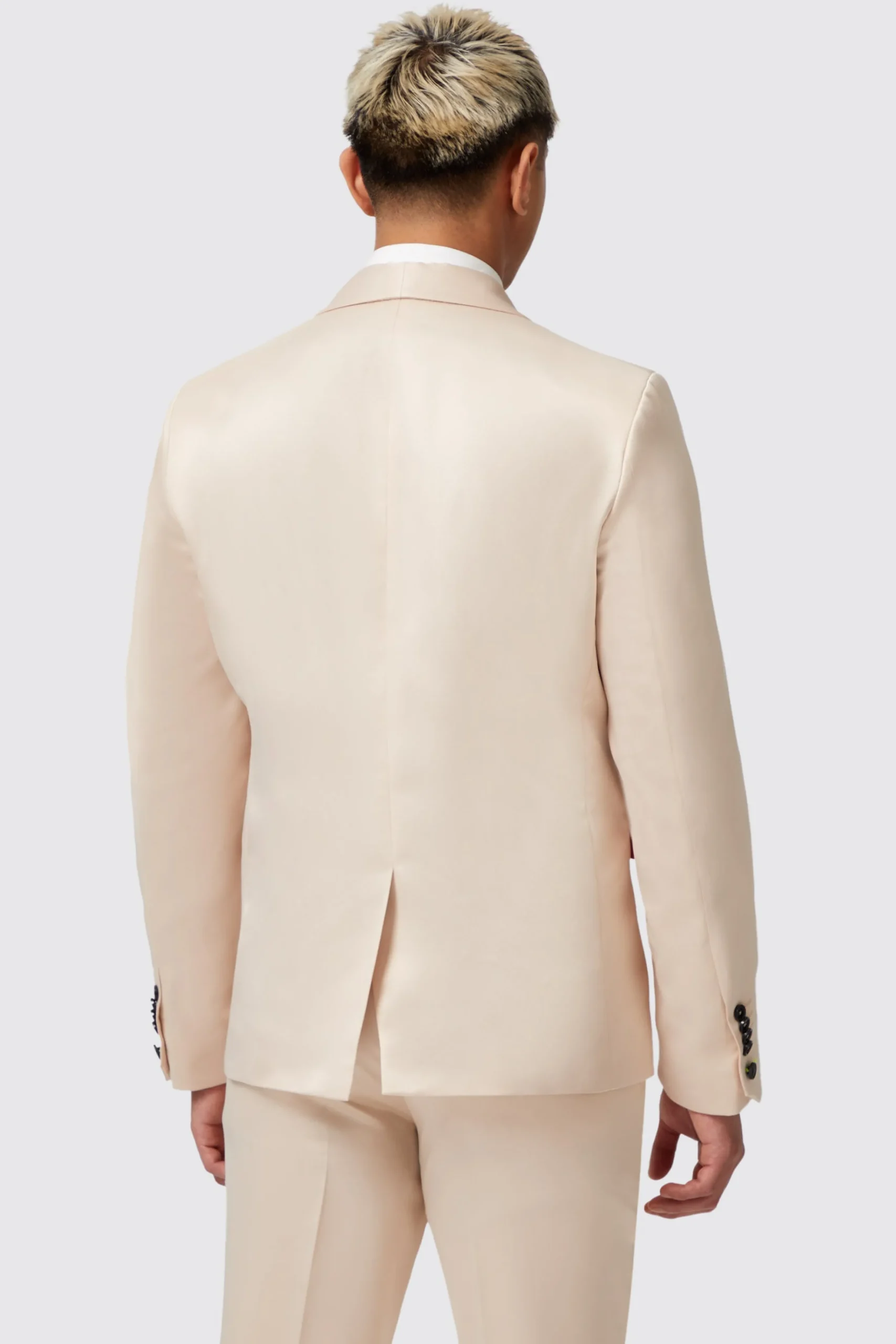 Occasion·Party Suits|Twisted Tailor Lewis Skinny Fit Double Breasted Beige Sateen Suit