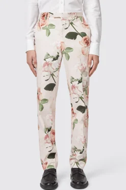 Style·Floral Suits|Style·Bold Prints|Twisted Tailor Lincoln Skinny Fit Pink Floral Cotton Suit