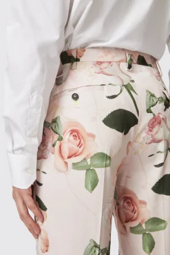 Style·Floral Suits|Style·Bold Prints|Twisted Tailor Lincoln Skinny Fit Pink Floral Cotton Suit