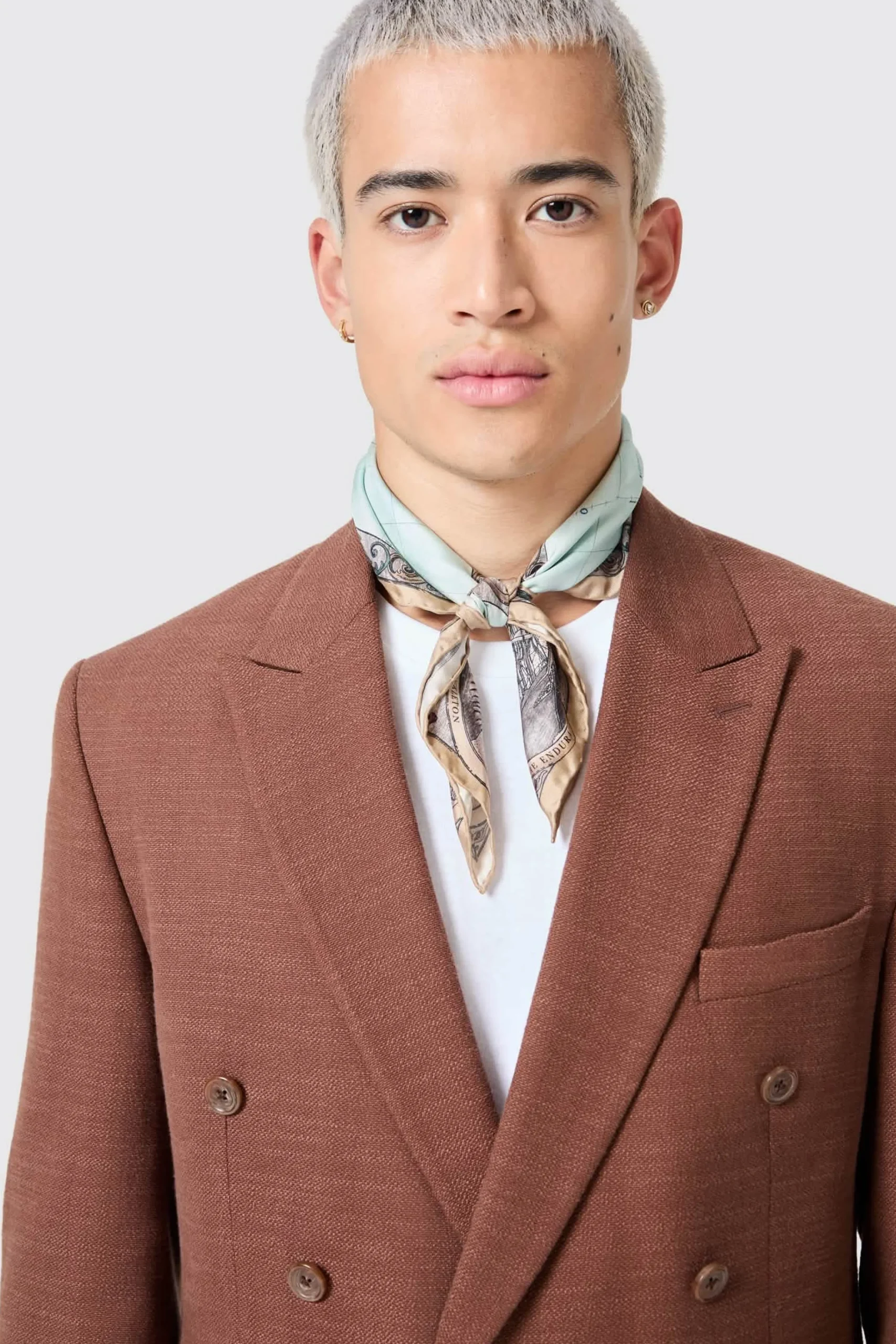 Unisex|Style·Double Breasted Suits|Twisted Tailor Lisandro Double Breasted Brown Cotton Suit
