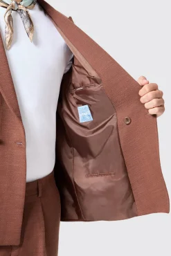 Unisex|Style·Double Breasted Suits|Twisted Tailor Lisandro Double Breasted Brown Cotton Suit