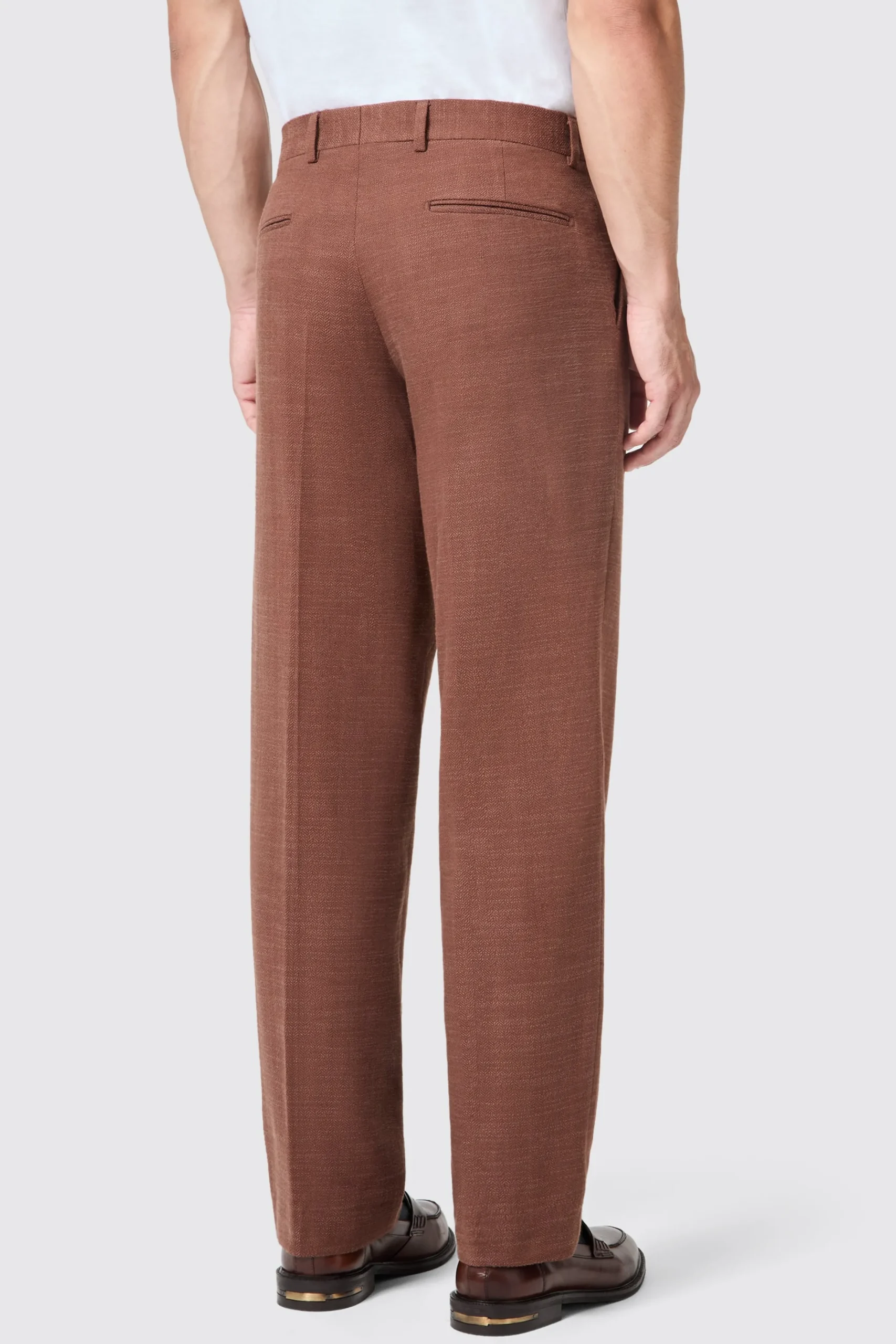 Unisex|Trousers·Casual Trousers|Twisted Tailor Lisandro Oversized Brown Cotton Trousers
