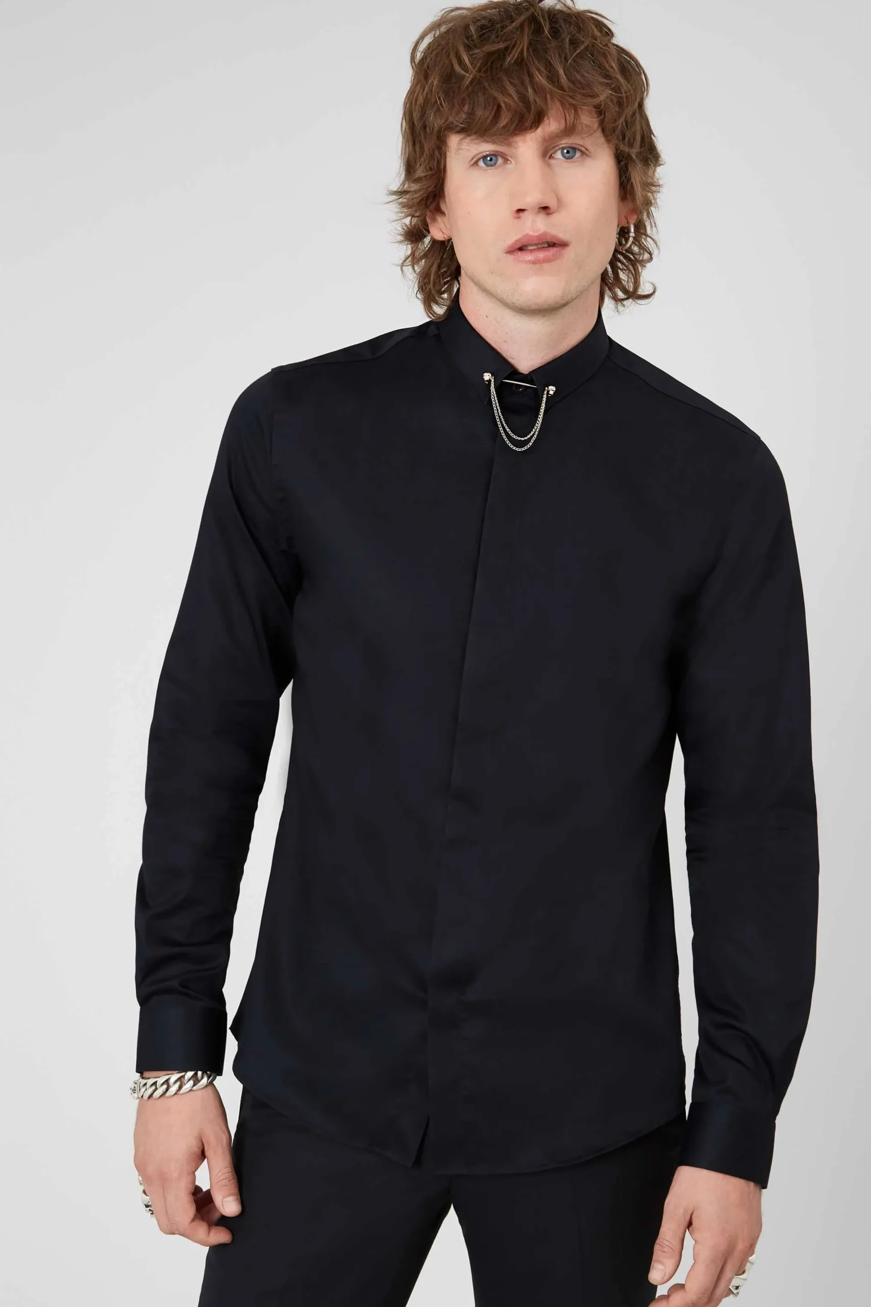 Occasion·Formal Shirts|Occasion·Party Shirts|Twisted Tailor Lynton Skinny Fit Black Shirt