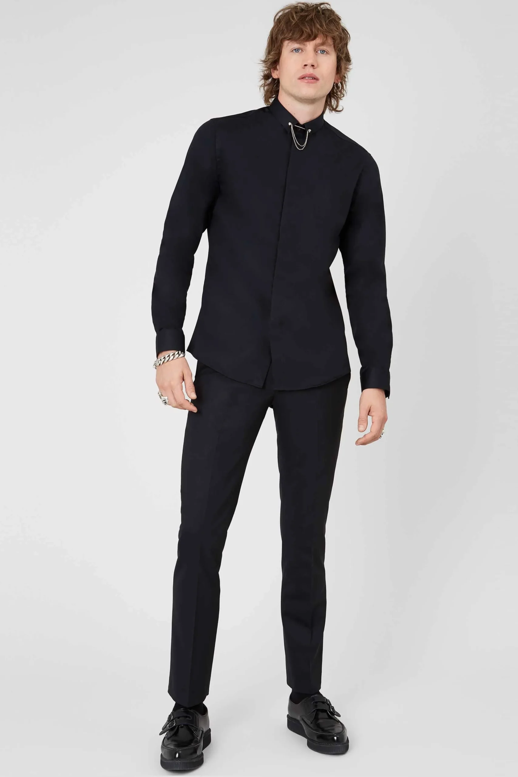 Occasion·Formal Shirts|Occasion·Party Shirts|Twisted Tailor Lynton Skinny Fit Black Shirt