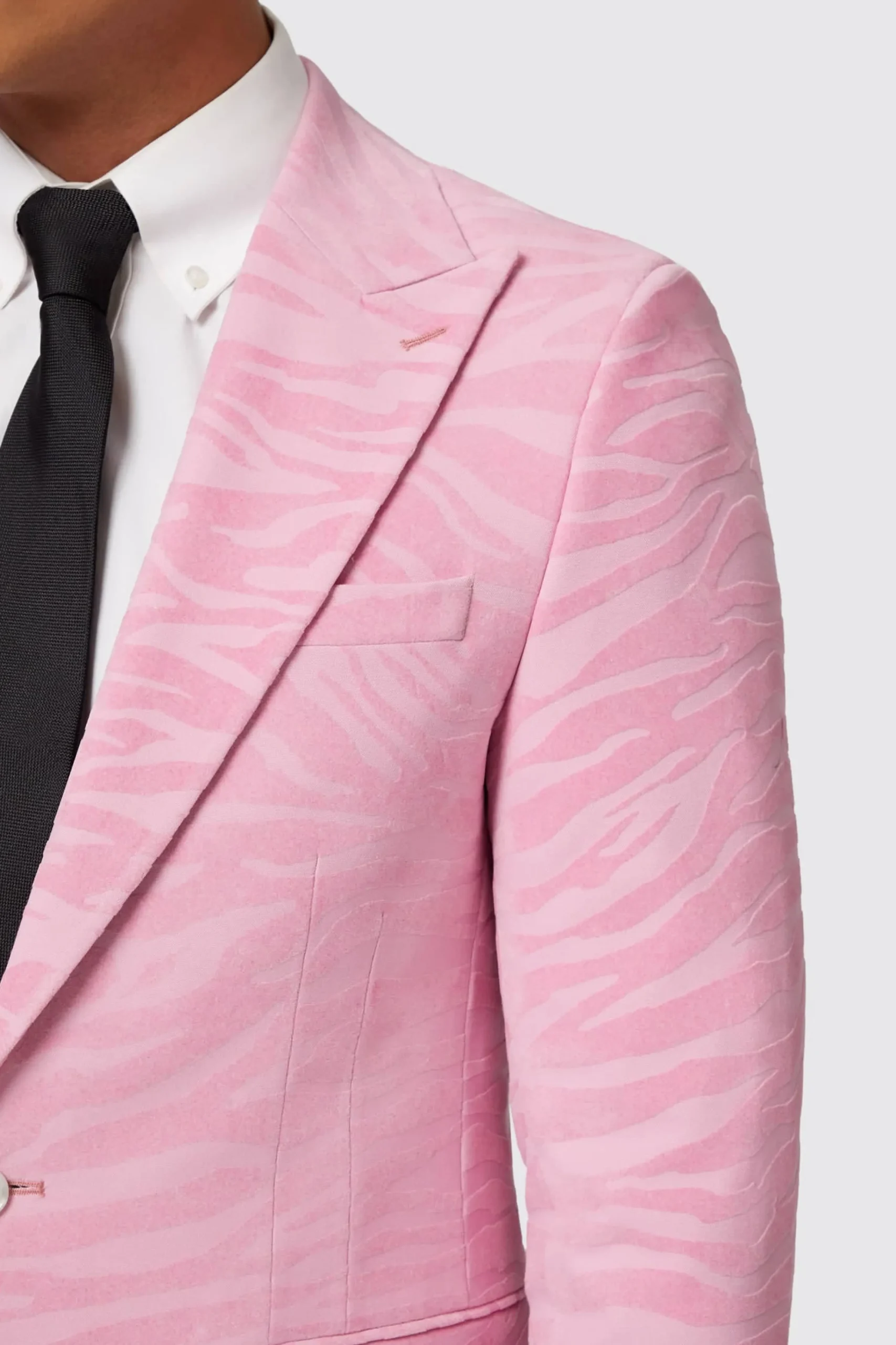 Jackets·Party Jackets|Twisted Tailor Magnussen Slim Fit Pink Flocked Jacket