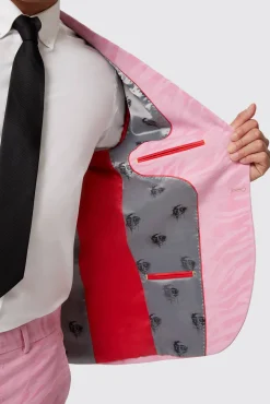 Jackets·Party Jackets|Twisted Tailor Magnussen Slim Fit Pink Flocked Jacket