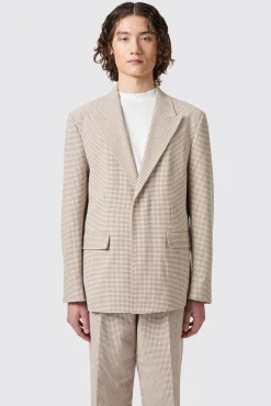 Unisex|Twisted Tailor Maldini Oversized Brown Check Jacket