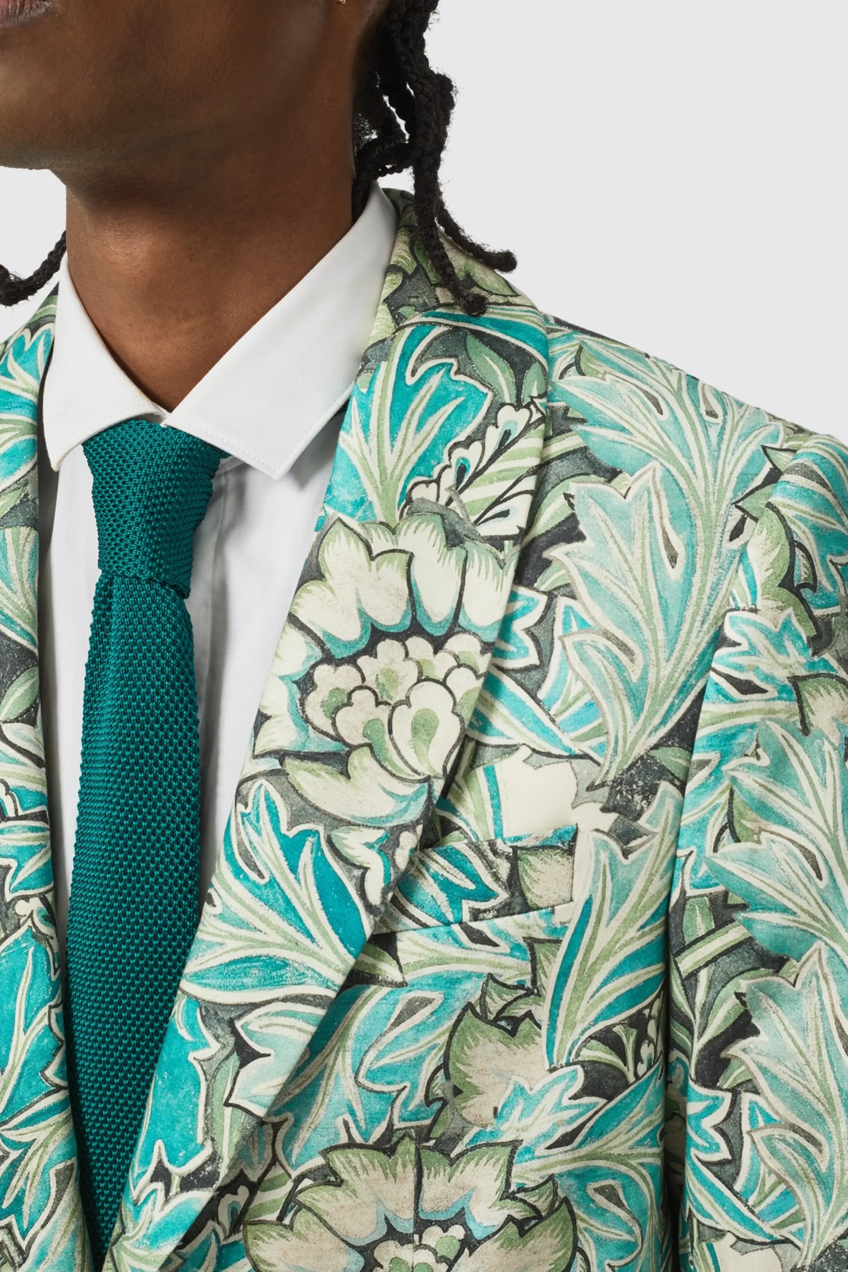 Jackets·Floral Jackets|Twisted Tailor Morris Slim Fit Floral Green Jacket