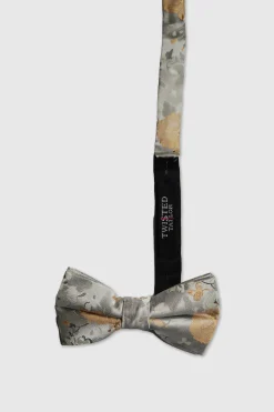 Suit Accessories·Bow Ties|Twisted Tailor Nilus Yellow Floral Bow Tie