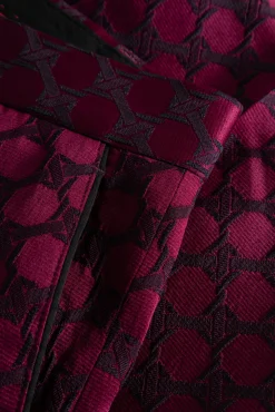 Style·Bold Prints|Occasion·Party Suits|Twisted Tailor Papatya Slim Fit Burgundy Jacquard Suit