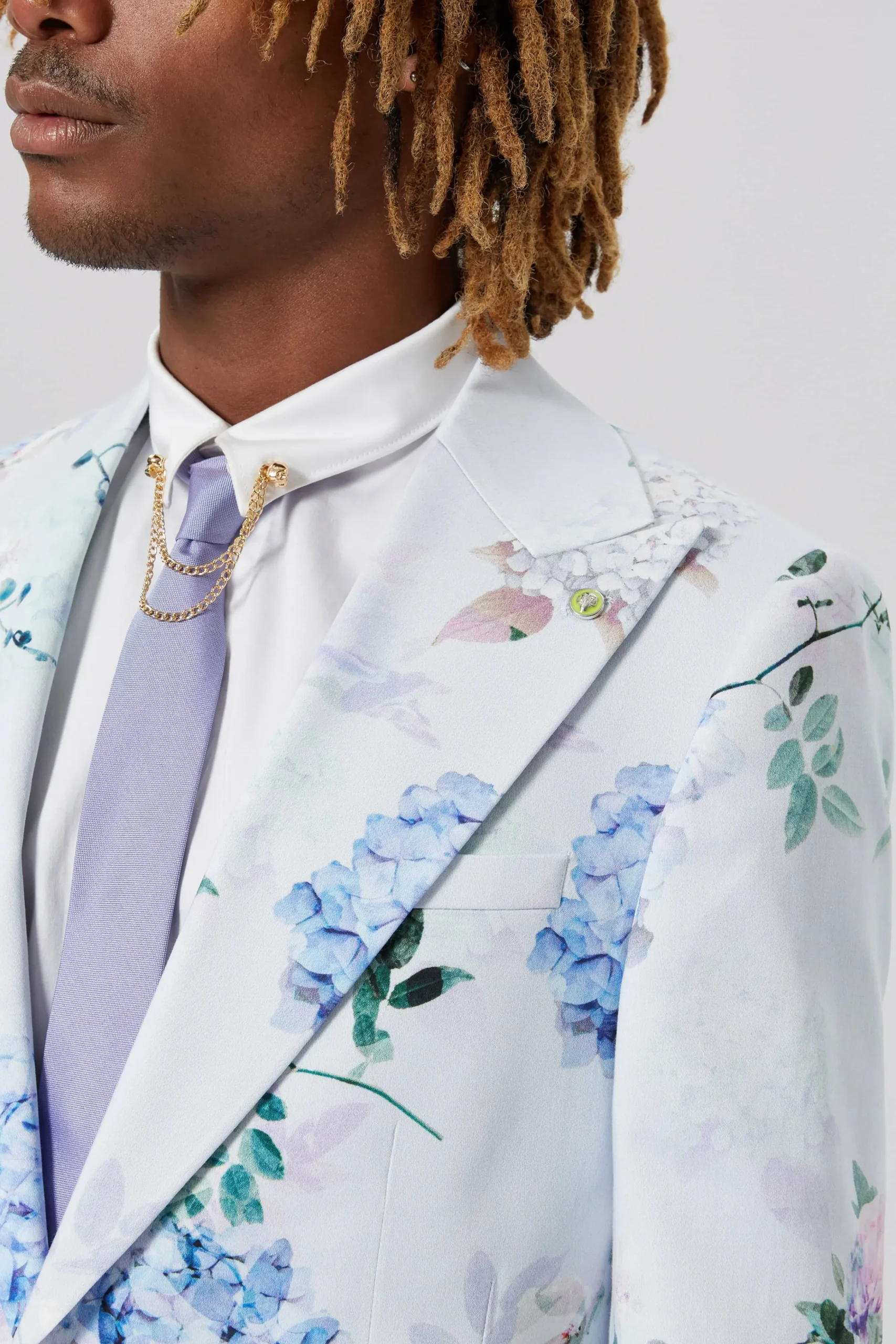 Jackets·Floral Jackets|Twisted Tailor Pickhurst Skinny Fit Blue Floral Cotton Jacket