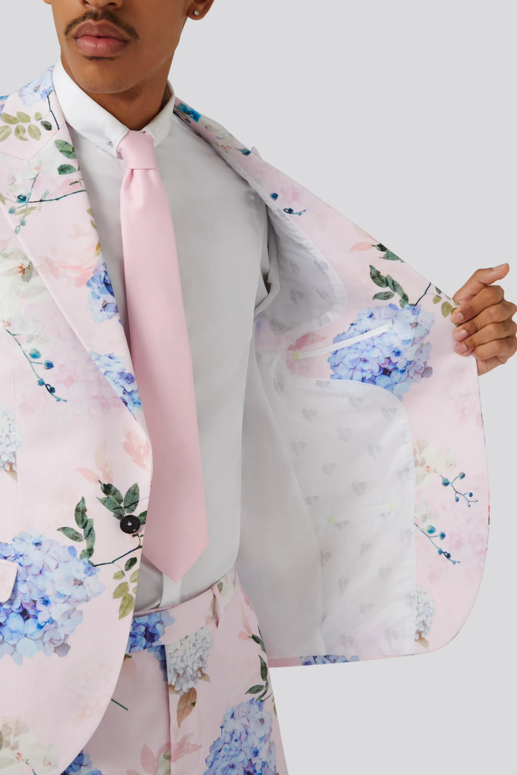 Jackets·Floral Jackets|Twisted Tailor Pickhurst Slim Fit Pink Floral Cotton Jacket