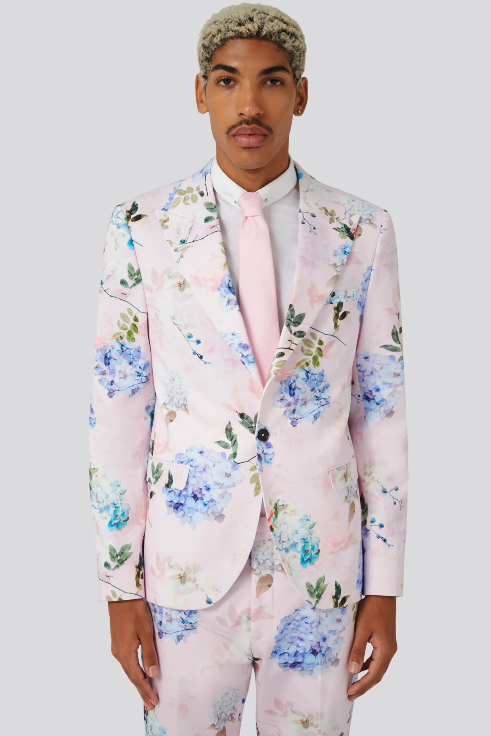 Style·Floral Suits|Style·Bold Prints|Twisted Tailor Pickhurst Slim Fit Pink Floral Cotton Suit