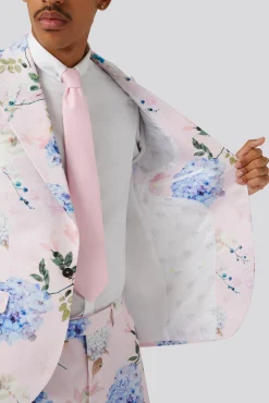 Style·Floral Suits|Style·Bold Prints|Twisted Tailor Pickhurst Slim Fit Pink Floral Cotton Suit
