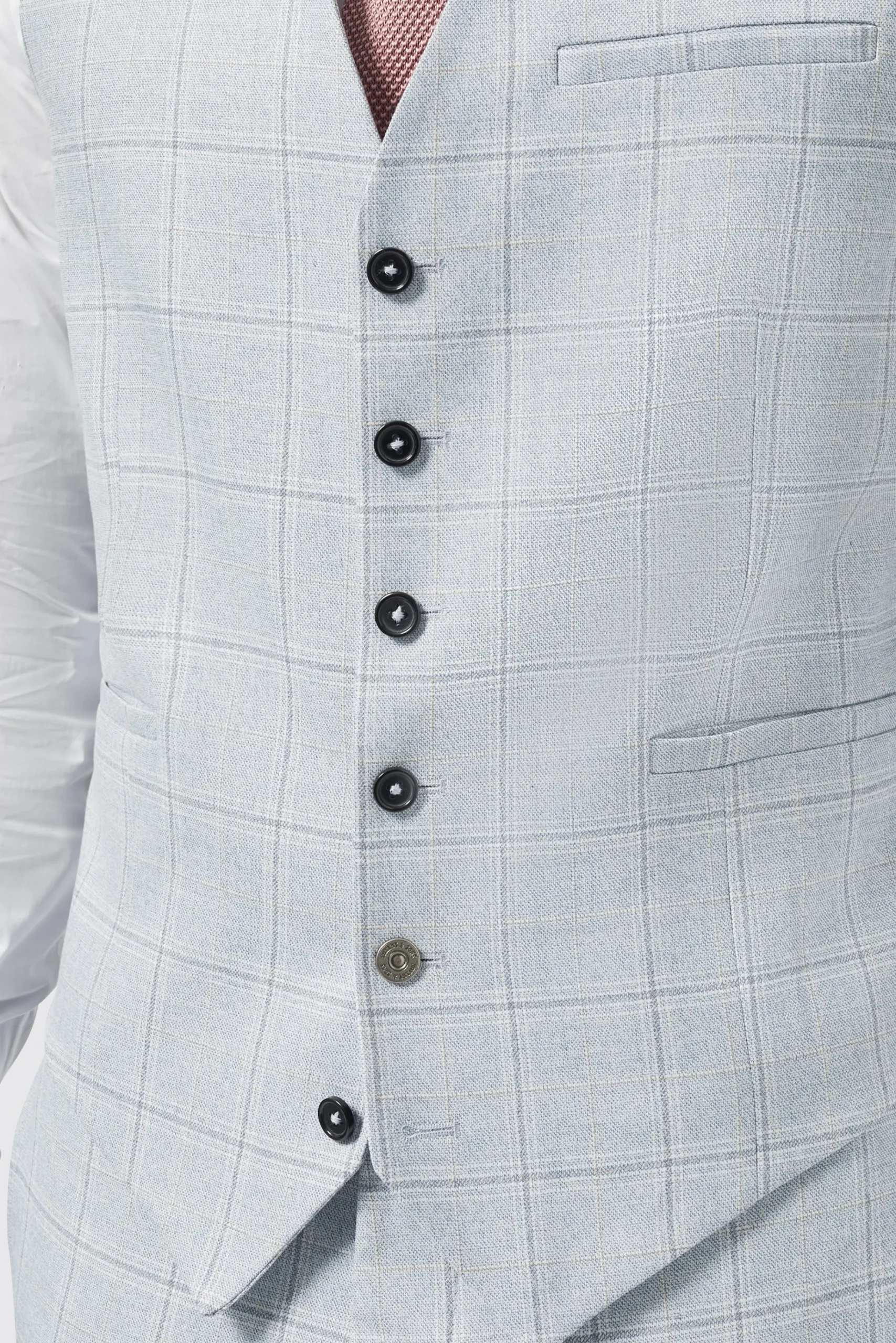 Waistcoats|Twisted Tailor Richmond Light Blue Waistcoat