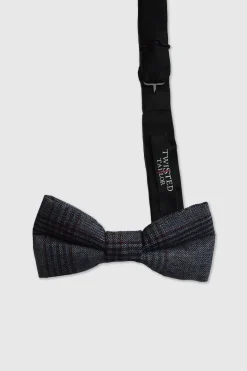 Suit Accessories·Bow Ties|Occasion·Party Suits|Twisted Tailor Sacred Blue Check Bow Tie