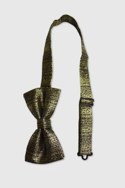 Suit Accessories·Bow Ties|Occasion·Party Suits|Twisted Tailor Sandwood Gold Bow Tie