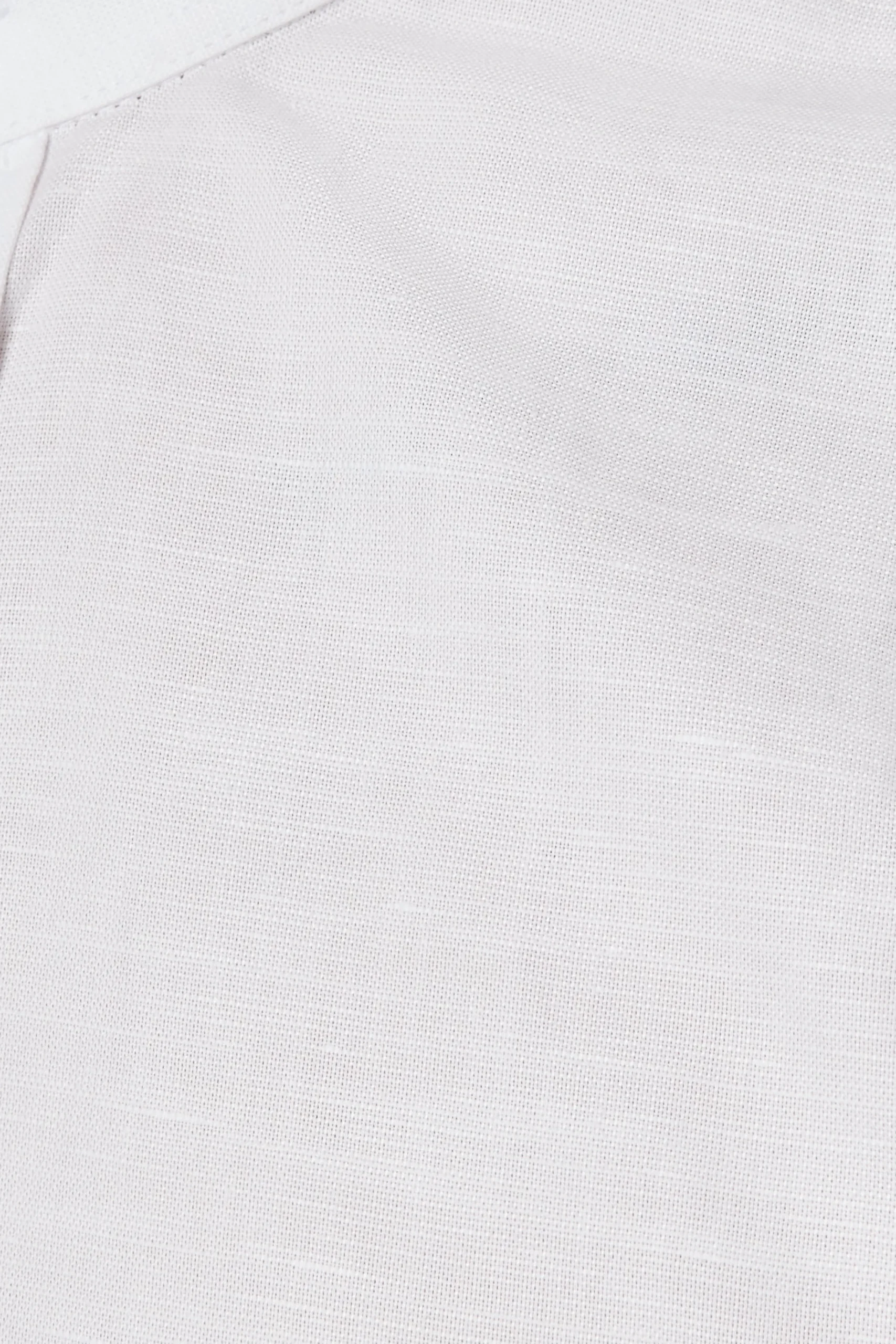 Style·Premium Shirts|Style·Everyday Essentials|Twisted Tailor Saunders Slim Fit Grandad Collar White Linen Shirt