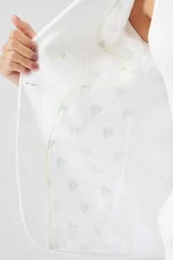 Woman|Twisted Tailor Sian Skinny Fit White Cotton Jacket