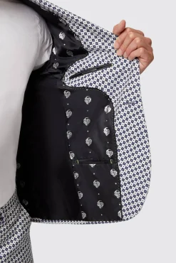 Style·Bold Prints|Occasion·Party Suits|Twisted Tailor Siorek Slim Fit Navy Jacquard Suit