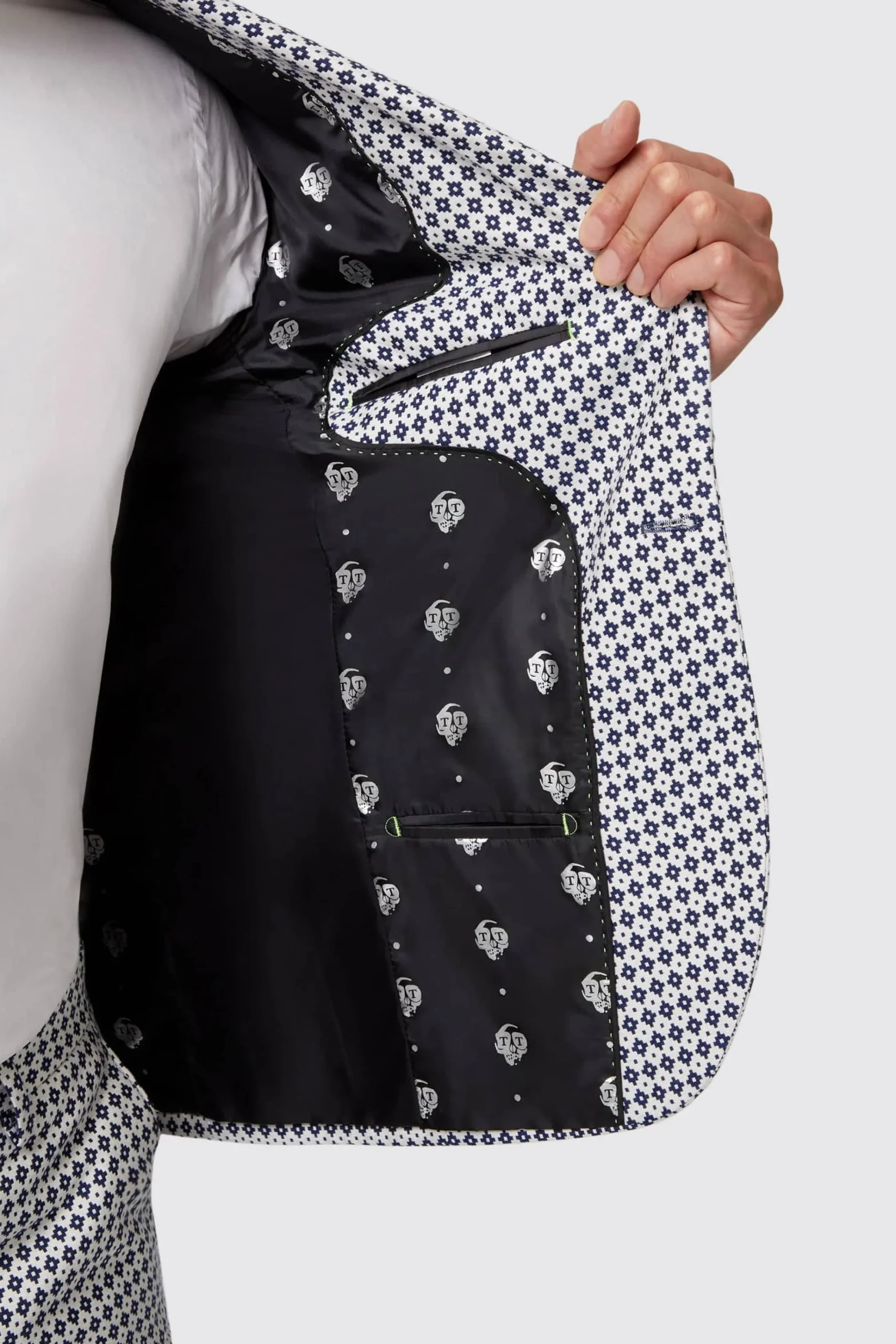 Style·Bold Prints|Occasion·Party Suits|Twisted Tailor Siorek Slim Fit Navy Jacquard Suit