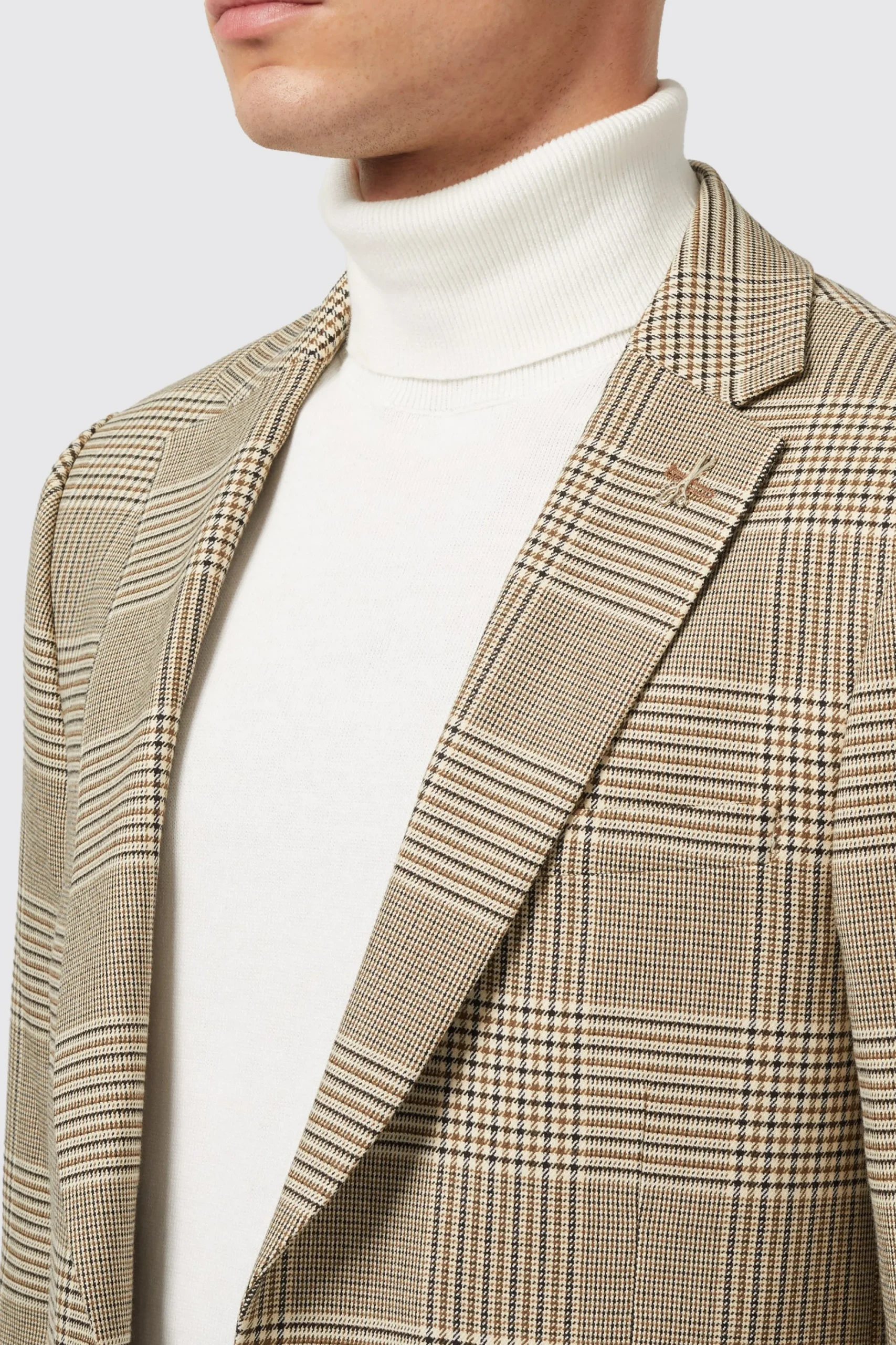 Style·Check Suits|Style·2 Piece Suits|Twisted Tailor Strauss Slim Fit Neutral Check Suit