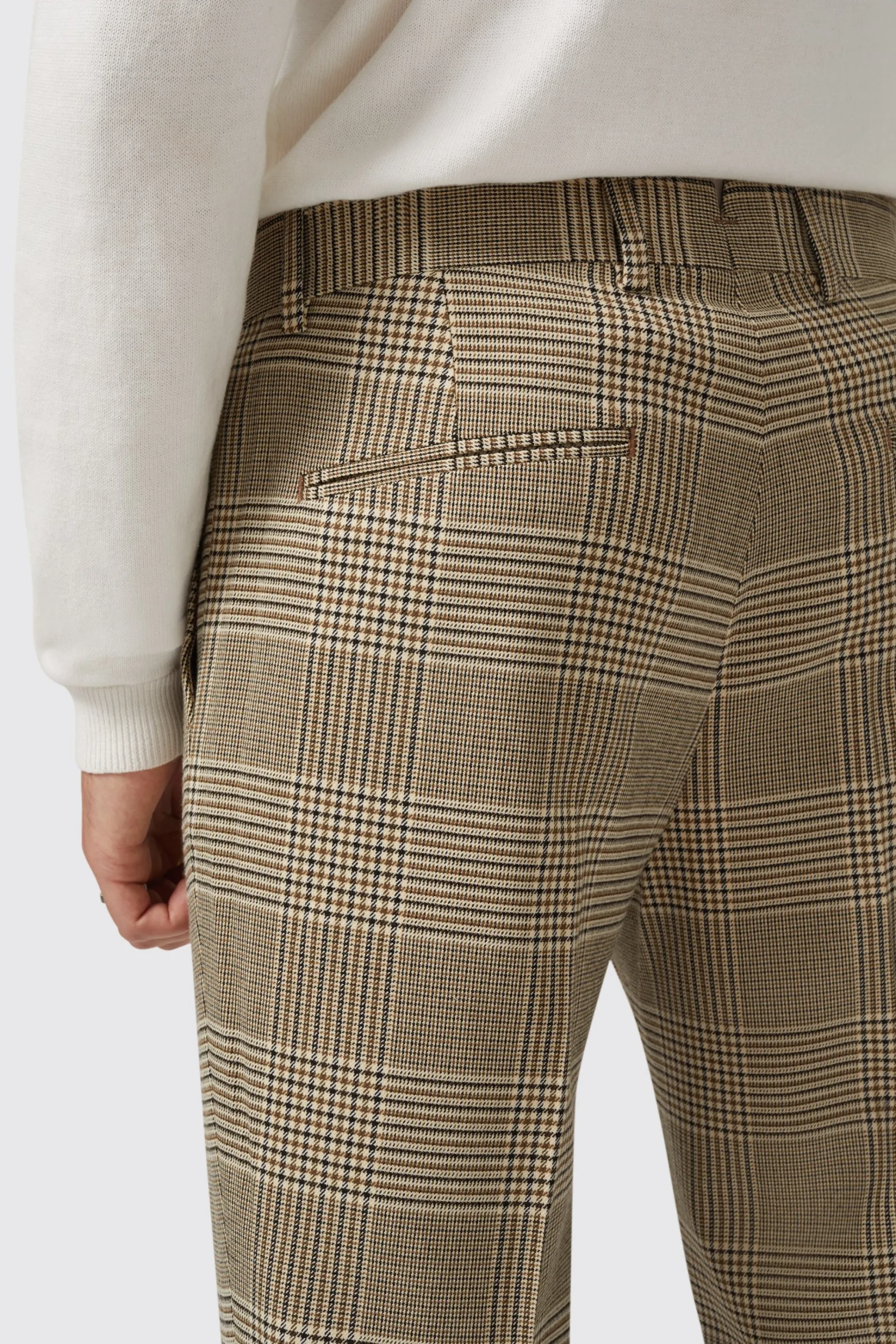 Style·Check Suits|Style·2 Piece Suits|Twisted Tailor Strauss Slim Fit Neutral Check Suit