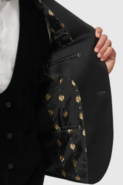 Style·3 Piece Suits|Style·Tuxedos|Twisted Tailor Sylvester Skinny Fit Black Velvet Tuxedo Suit