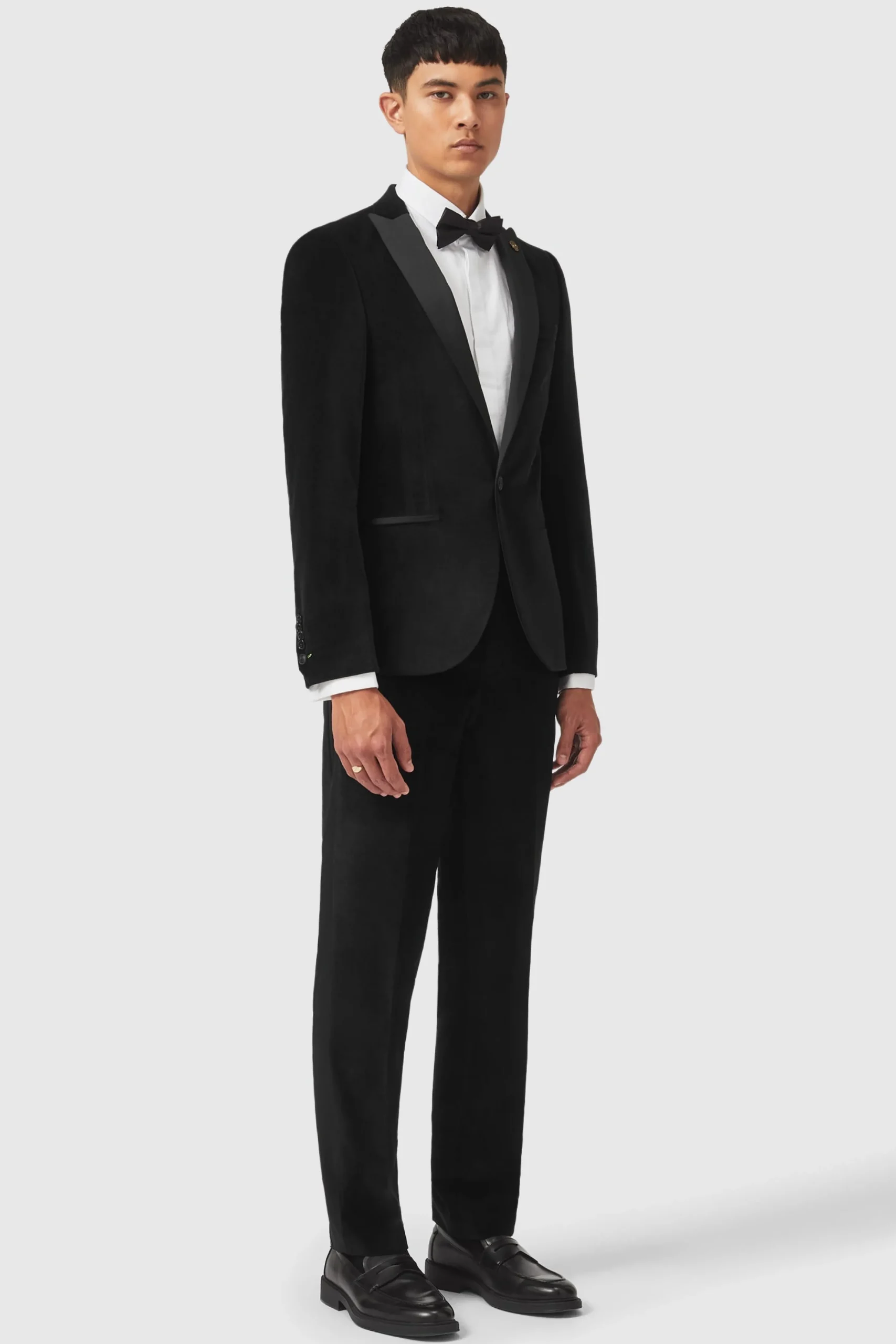 Jackets·Party Jackets|Twisted Tailor Sylvester Skinny Fit Black Velvet Tuxedo Jacket