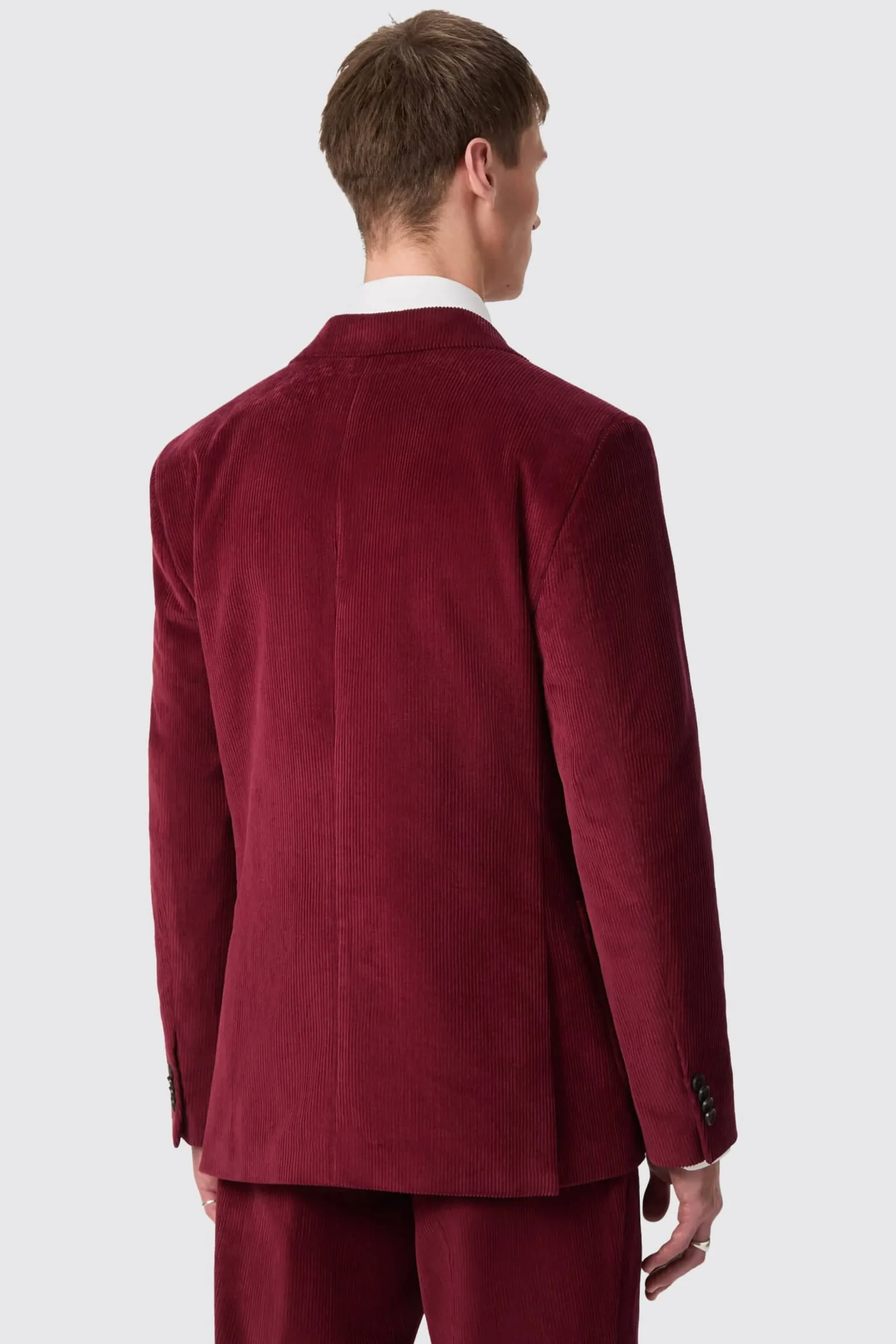 Style·Double Breasted Suits|Style·Cord Suits|Twisted Tailor Waugh Slim Fit Burgundy Corduroy Double Breasted Suit
